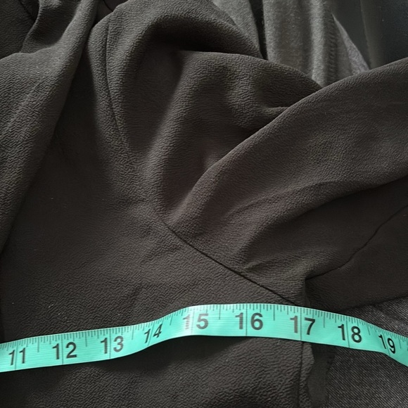 Only black chiffon long open draped  blazer light jacket Sz 38 - Picture 7 of 11